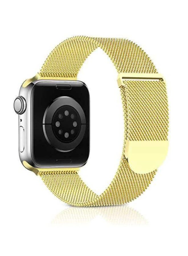 بيلينجدون BEILINGDUN سوار متوافق مع سوار ساعة ابل مقاس 49 ملم 46 ملم 45 ملم 44 ملم 42 ملم 41 ملم 40 ملم 38 ملم للنساء والرجال، سوار ساعة ابل بحلقة ميلانو الترا 3/2/1 اس اي 3/2/1 لسلسلة ساعة اي ووتش 11 10 9 8 7 6 5 ذهب - Image 1